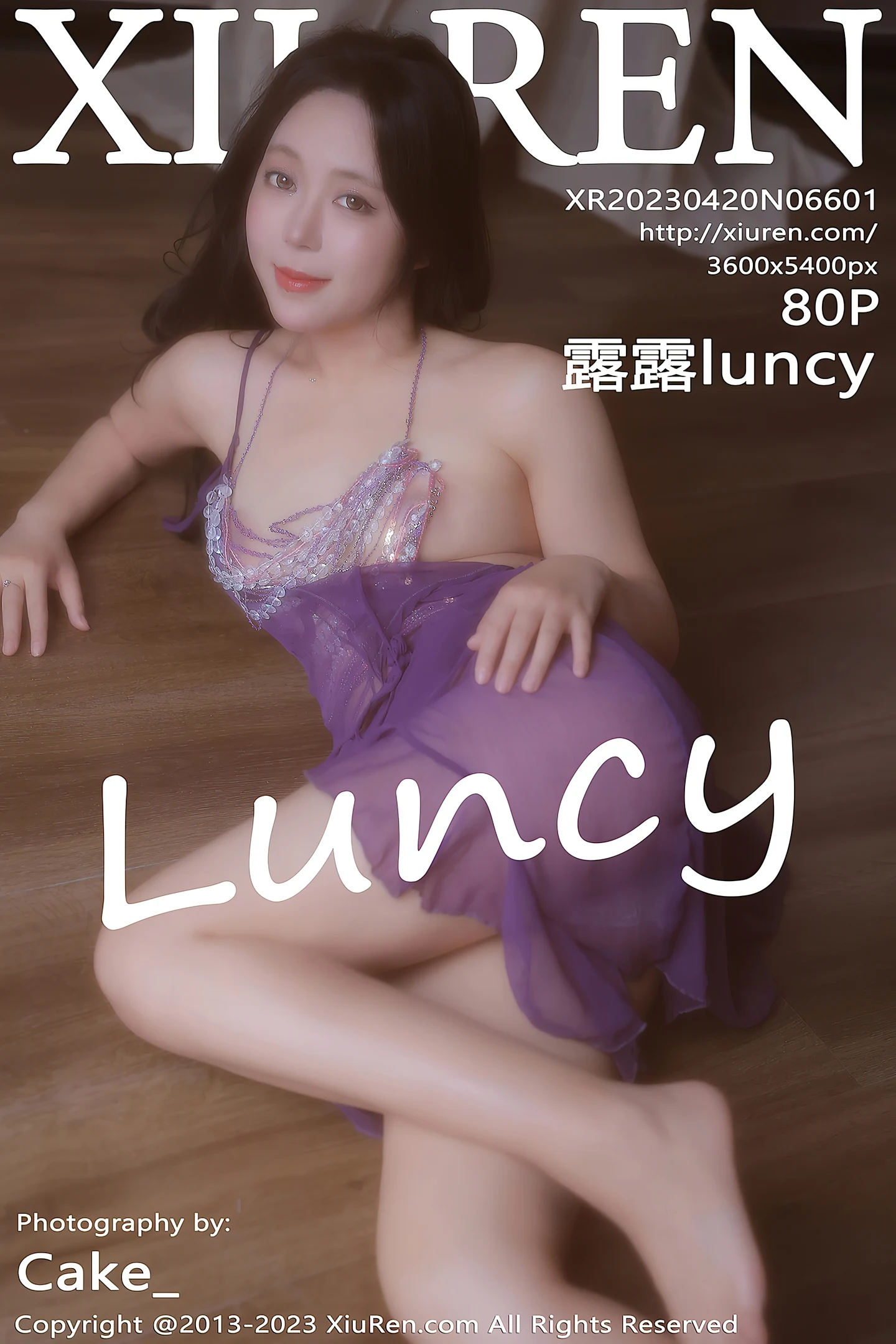 [XiuRen秀人网]2023.04.20 VOL.6601 露露luncy 紫色透视情趣内衣与银色肚兜加黑色短裙性感私房写真集-秀人网官方网站